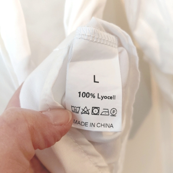 White Flowy Button Down Shirt - Picture 3 of 6